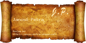 Jancsó Petra névjegykártya